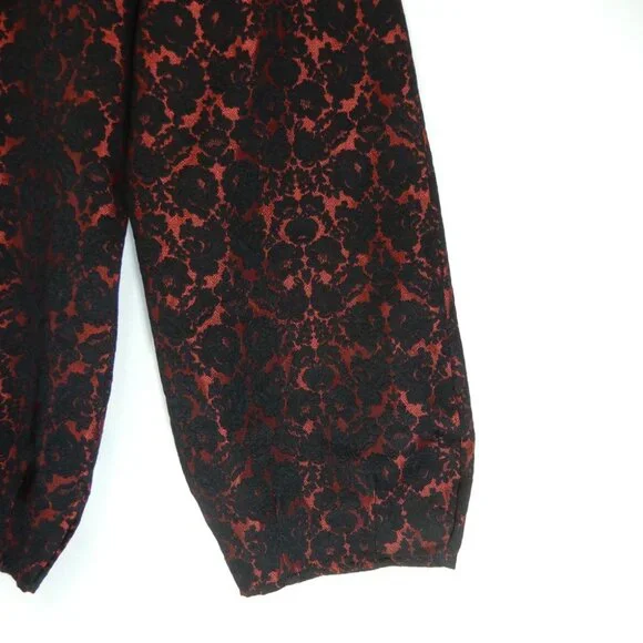 BRYN WALKER Medina PANTS Rosa Nera Brocade Lantern Tapered Wide Leg NEW $190 - Picture 6 of 12